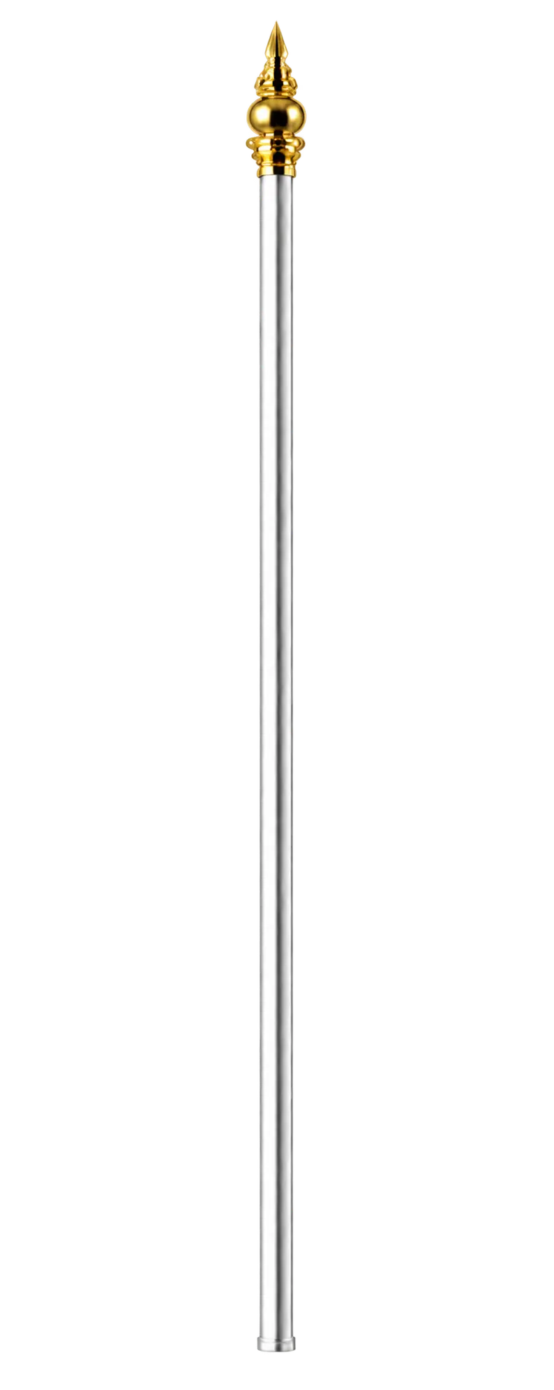 silver-pole-gold-finial